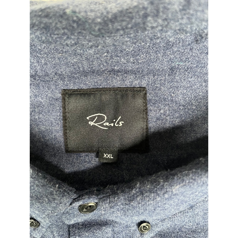 Rails Men's XXL Blue Classic Button Down Flannel Long Sleeve Shirt - Picture 2 of 7